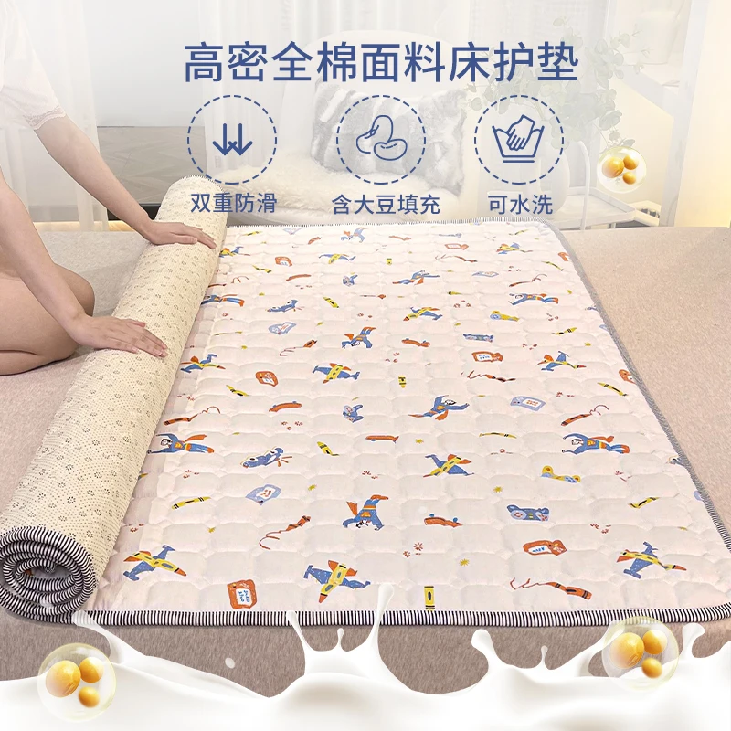 Pure cotton bed cushion,  children's mattres summer thin bed cushion, single person cushion, quilt bottom, anti slip mattress