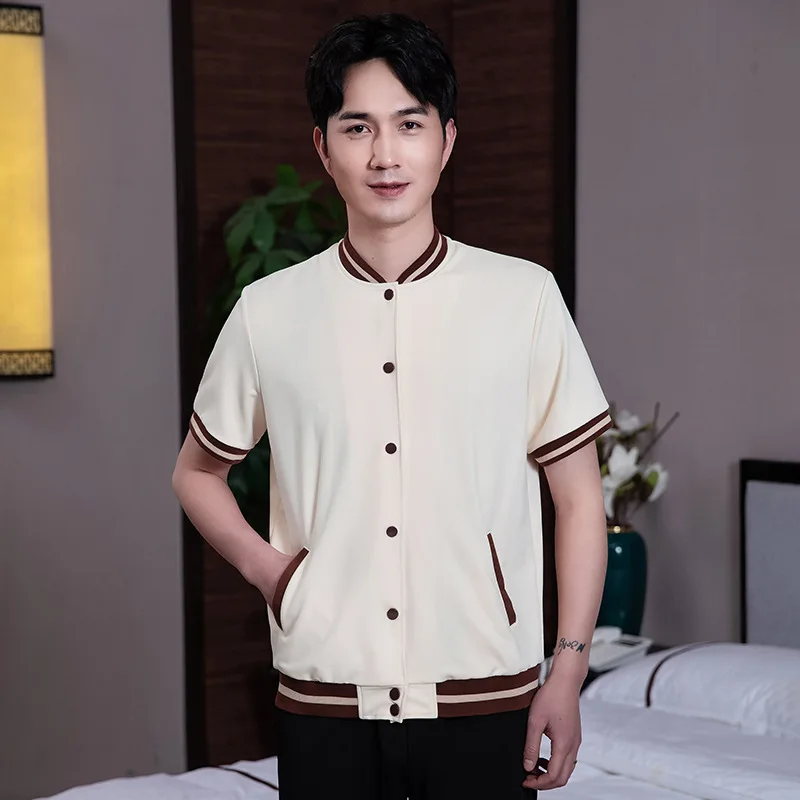 Hotel Property Cleaning Work Uniform for Women, Short Sleeve Summer Guest Room Attendant Cleaning Auntie Autumn Winter Cleaning