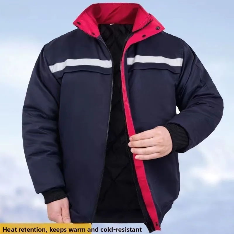 

Мужская зимняя хлопковая спецодежда Jaet Thiened, теплая защитная одежда для обслуживания автомобилей и тяжелых работ, специальная широкая посадка