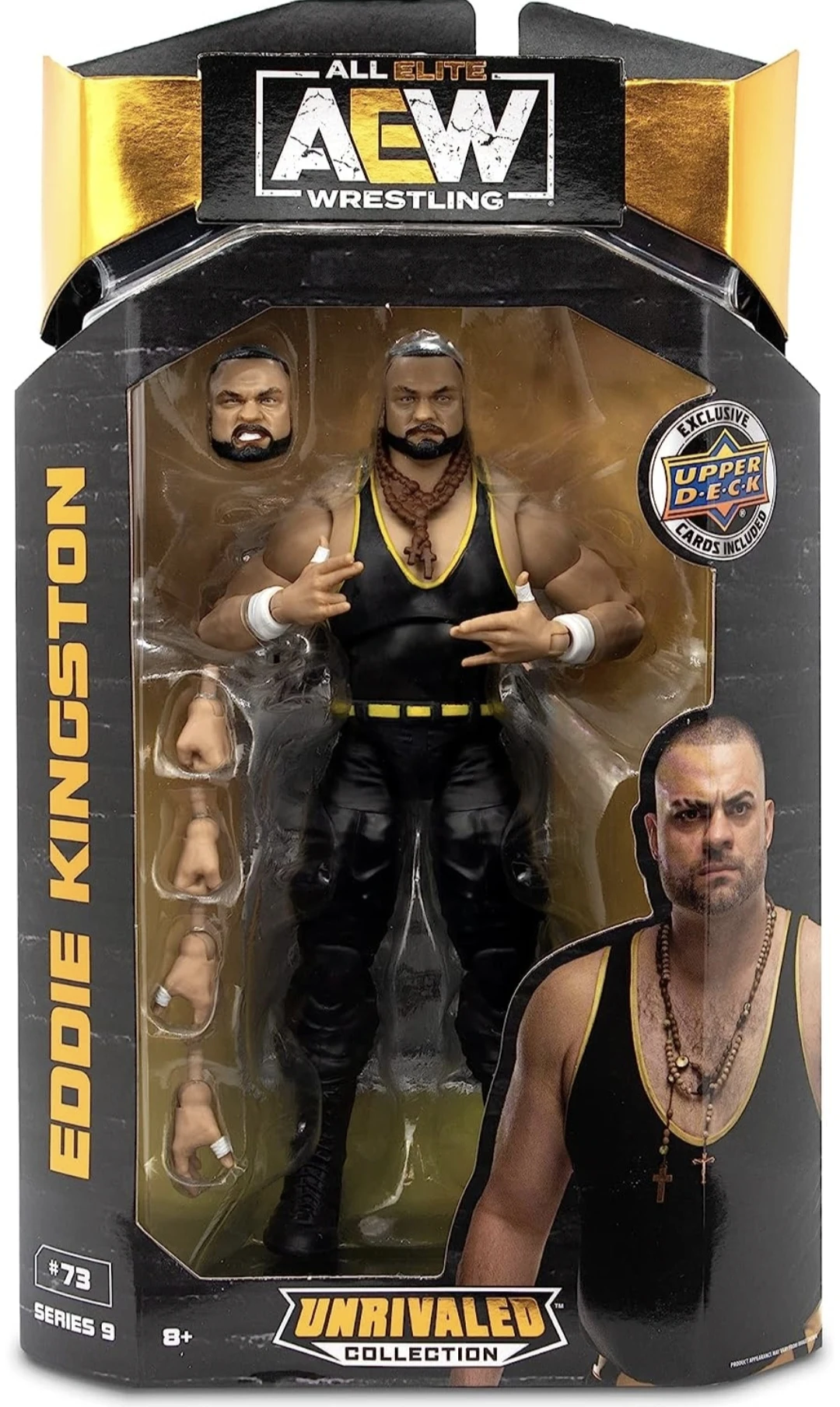 

Eddie Kingston 6'-7'Rare WWE/AEW /WWF/WCW Figure Collection PVC All Elite Wrestling Unmatched Collection Action Figures