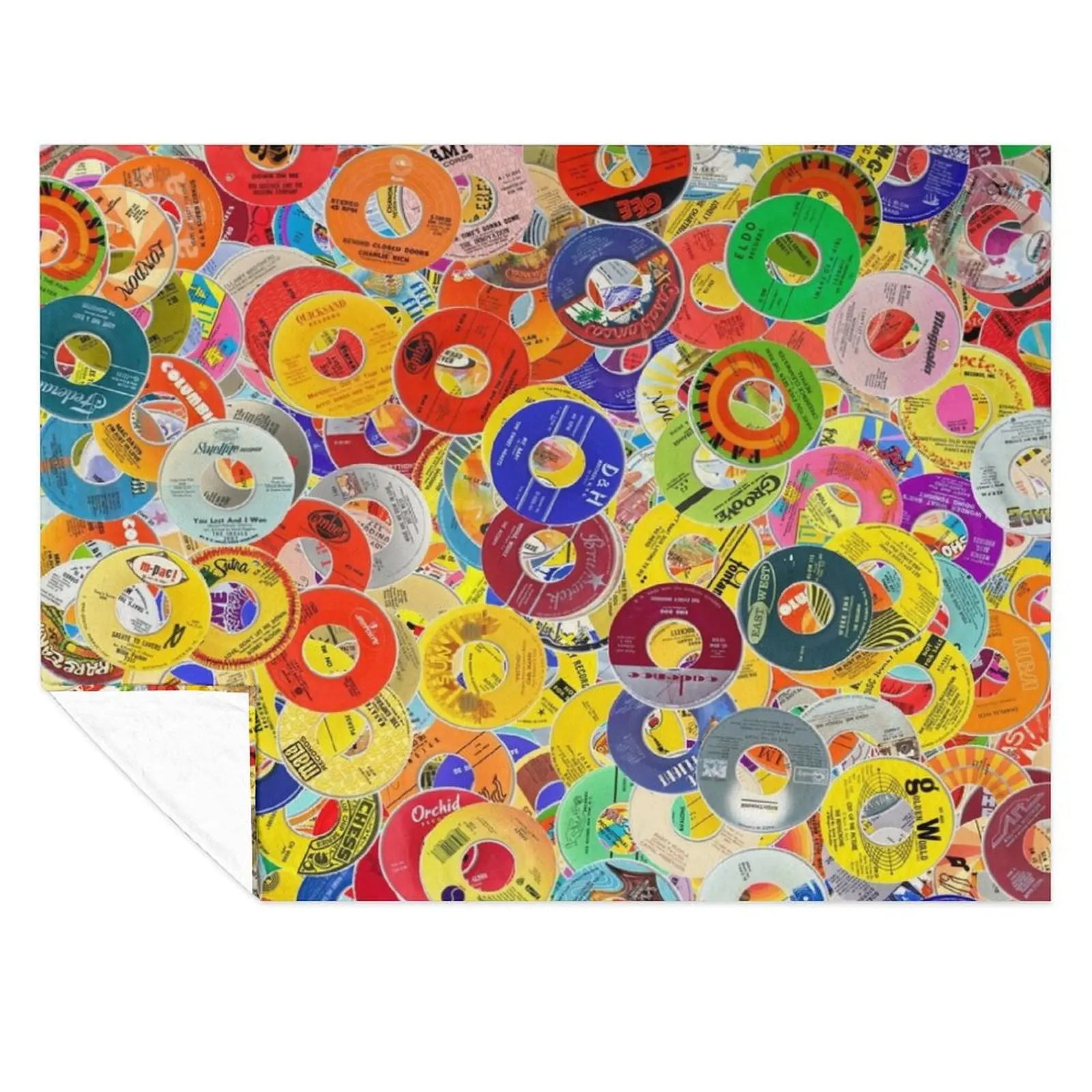

Vinyl 45 Records Throw Blanket Decorative Throw Moving Designers Thin Blankets