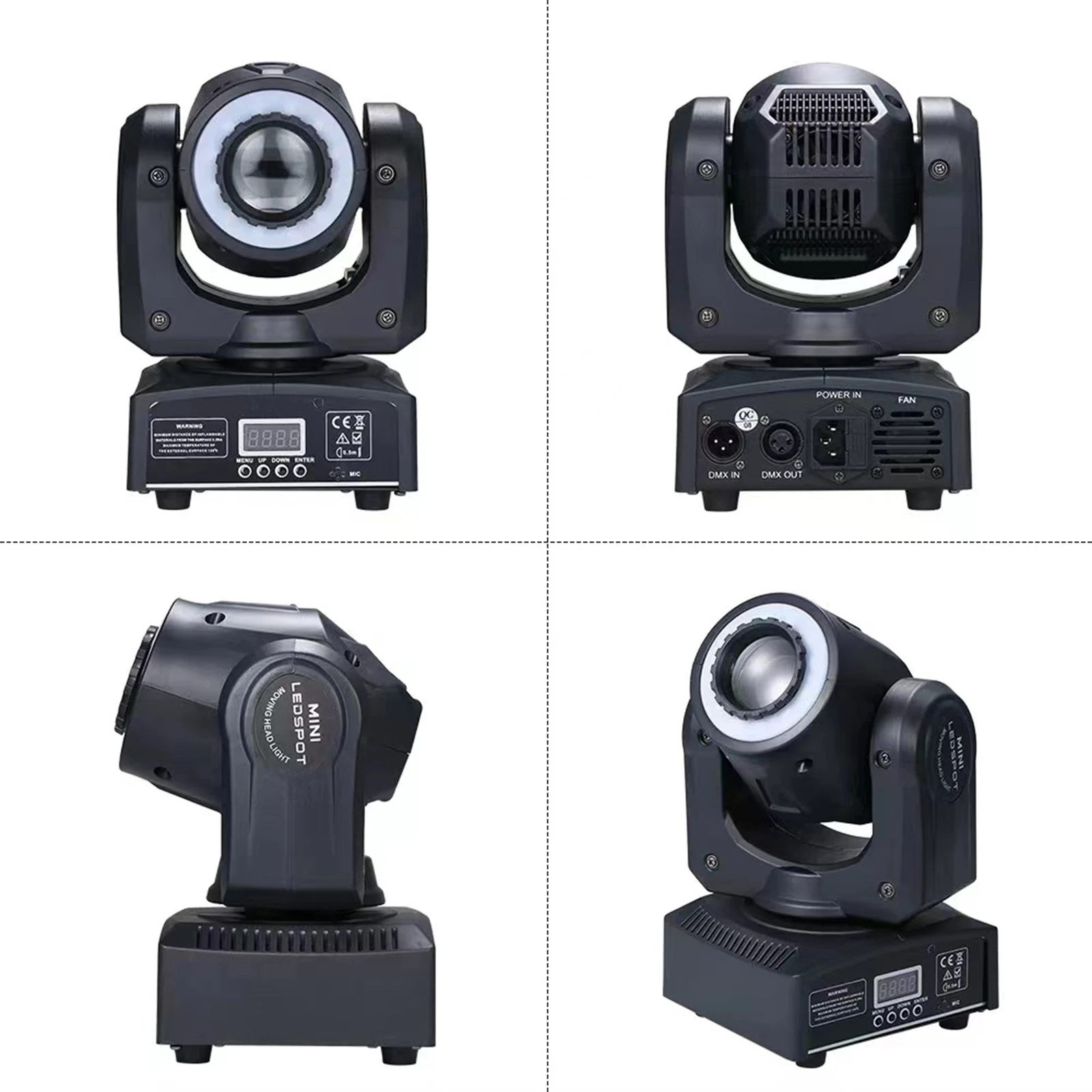 قسط 60 واط LED تتحرك رئيس ضوء المرحلة 8 ألوان 8 أنماط أضواء DJ الأضواء DMX512 الصوت المنشط التحكم المرحلة الإضاءة
