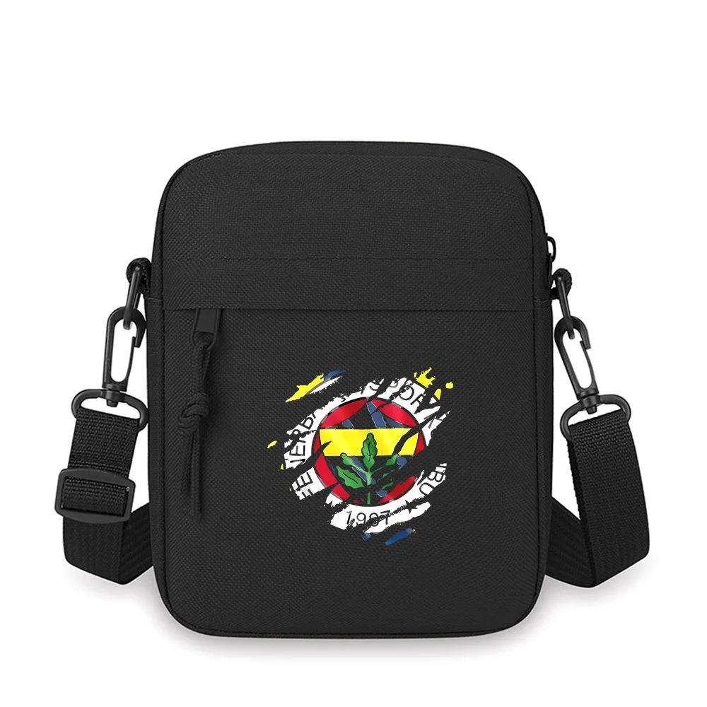 design circle emblem with  Men Crossbody Bag Single Shoulder Women Cartoon Anime Film Printing Design Unisex