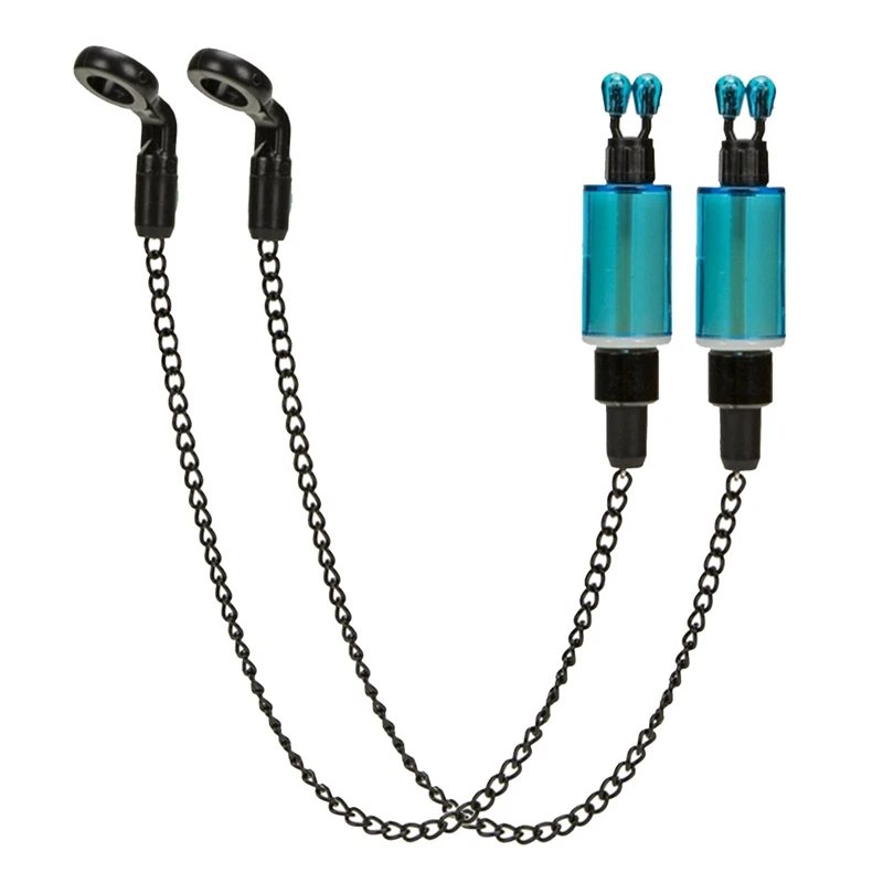 

LALA 2Pcs Bite Alarms Carp Fishing Hangers Bobbins Swingers Indicators Fishing Alarm Swinger Steel Chain Bite Alarm