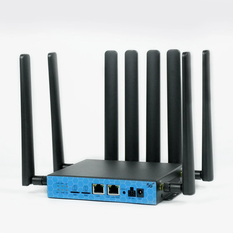 Dual band gigabit wifi6 router 2.5G WAN/LAN port 5g router with dual SIM slot chipset MT7981B Support RM551E-GL SDX75 module