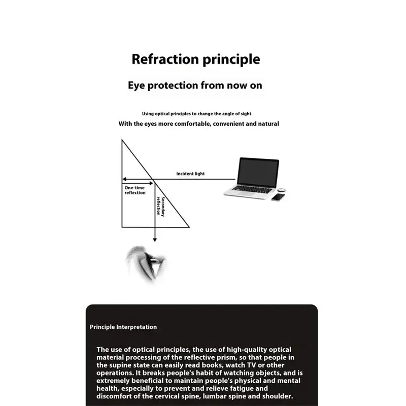 نظارات كسولة بمشبك دقيق لقصر النظر وطول النظر الشيخوخي لمشاهدة التلفزيون أو استخدام الهاتف المحمول الاستلقاء #5