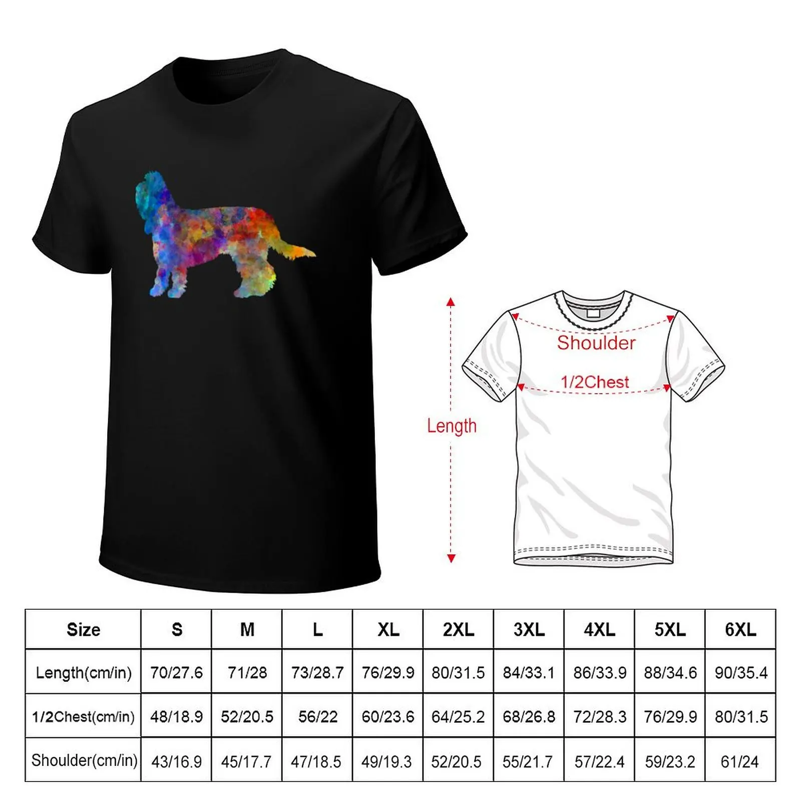 Grand Basset Griffon Vendeen in watercolor T-Shirt Fashion Pattern Printed Tee Shirt