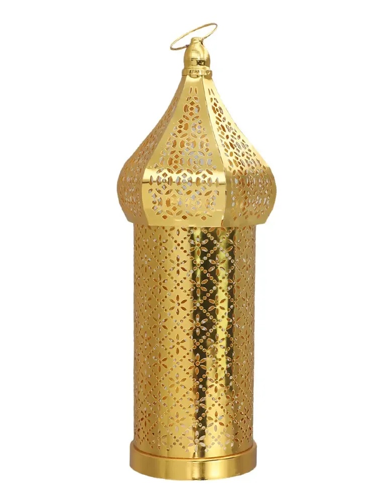 High Quality Iron Ornaments Home Décor Golden Hollow Home Decoration Light Ornaments Ron Lanter Table Decoration