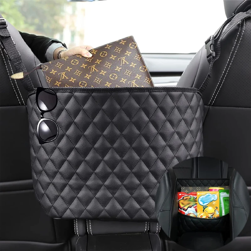 Car seat storage bag mesh storage bag handbag holder car interior storage and rear seat pet and child car mesh bag barrier