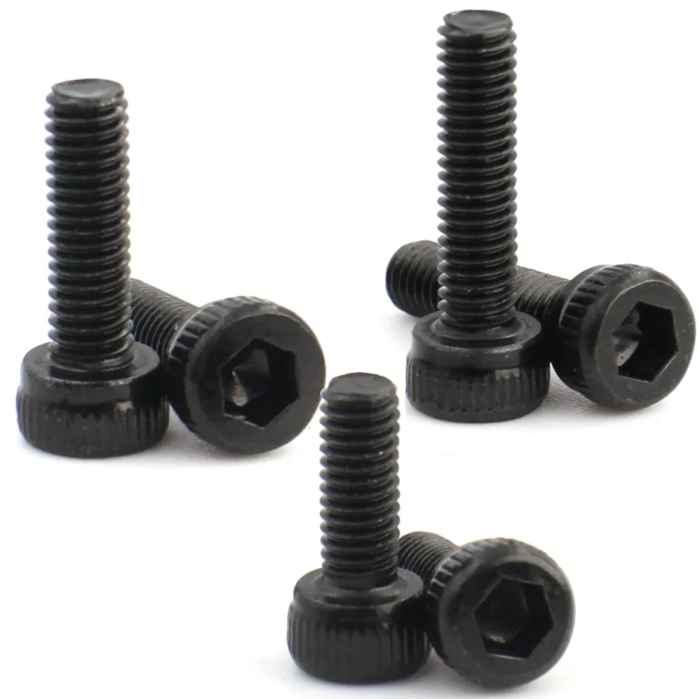 50 / 10pcs M2 M2.5 M3 M4 M5 M6 M8 DIN912 Black Grade 12.9 Carbon Steel Hex Hexagon Socket Cap Allen Head Screw Bolt L:4-100mm