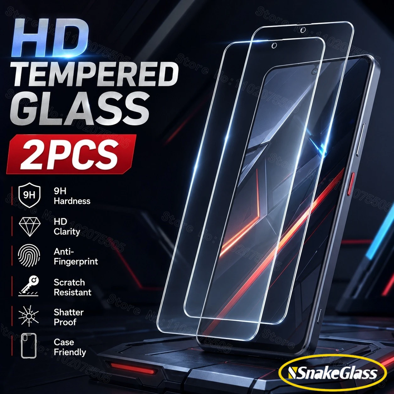 

2Pack Tempered Glass for ZTE Nubia Z60 Z70 Ultra Screen Protector Glass for ZTE Nubia RedMagic 10 Air 9S 10Pro+ 8 7 6 Pro Film