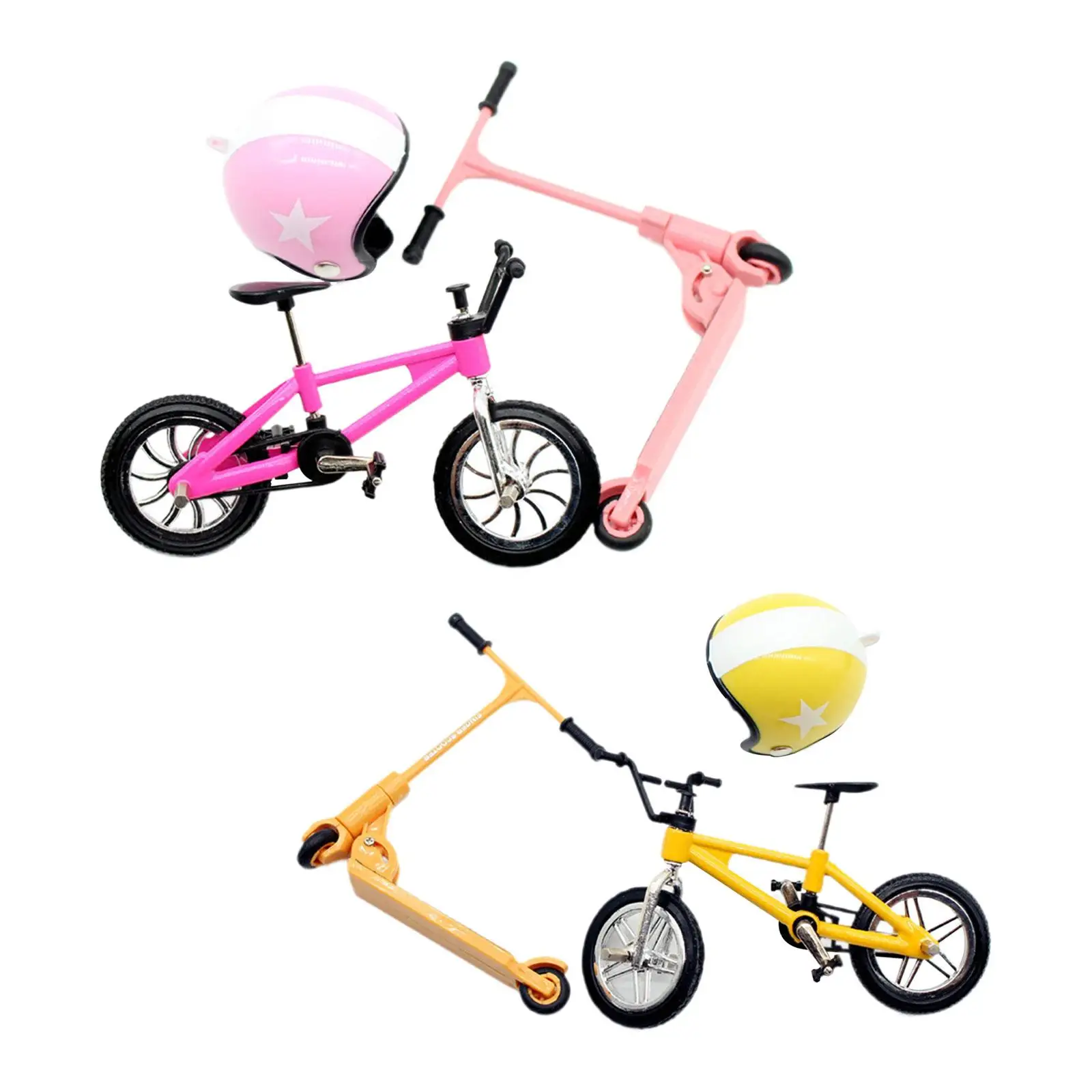 Mini Model Bicycle Toy Doll House Furniture Decoration Kids Toy 3D Bicycle Model Kit for Dollhouse Children Girls Adults Boys