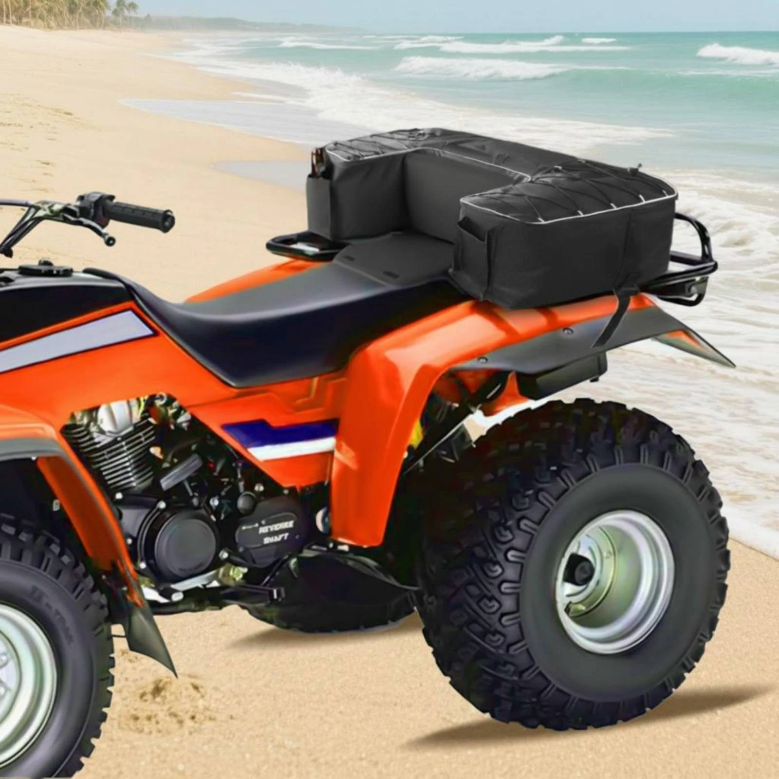 

ATV Seat Storage Bag Stable Buckle Straps Motorcycle Tail Bag Automotive Vehicle Accessory Easy to Install Expandable