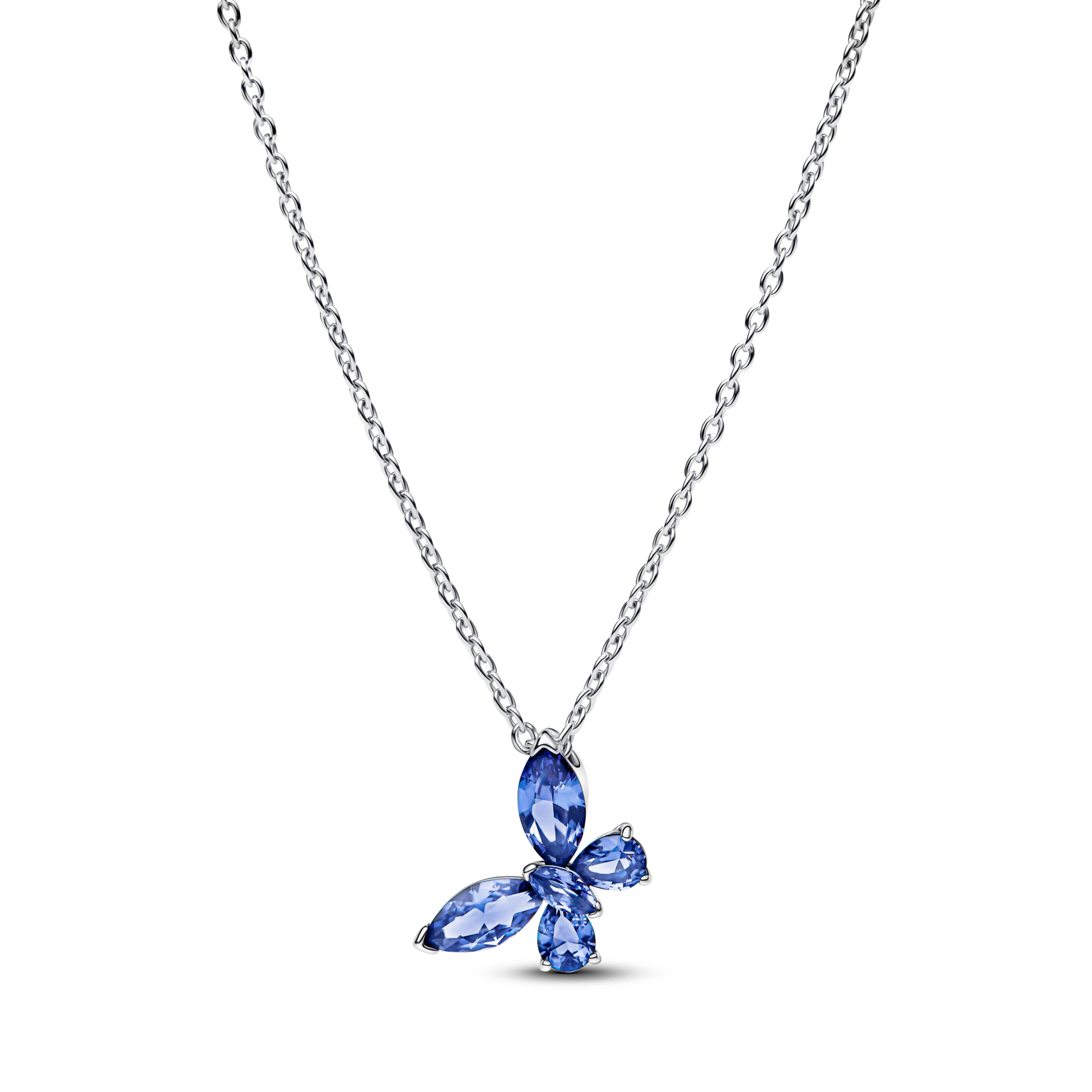 Original 925 Sterling Silver Charms Pendant Blue Bow Set