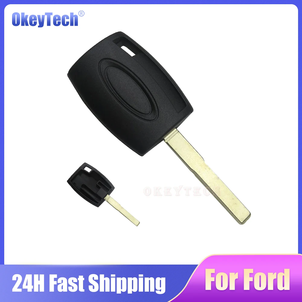 Okeytech Transponder Sleutel Case Shell Voor Ford Fiesta Mondeo Focus C-Max S-Max Galaxy Kuga Hu101 Auto-Accessoires