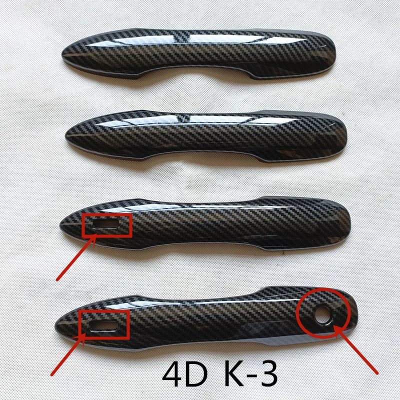 For Toyota Prius XW 50 60 2016 2017 2018 2021 2022 2023 Accessories Door Handle Cover Trim Plastic Imitation Carbon Fiber
