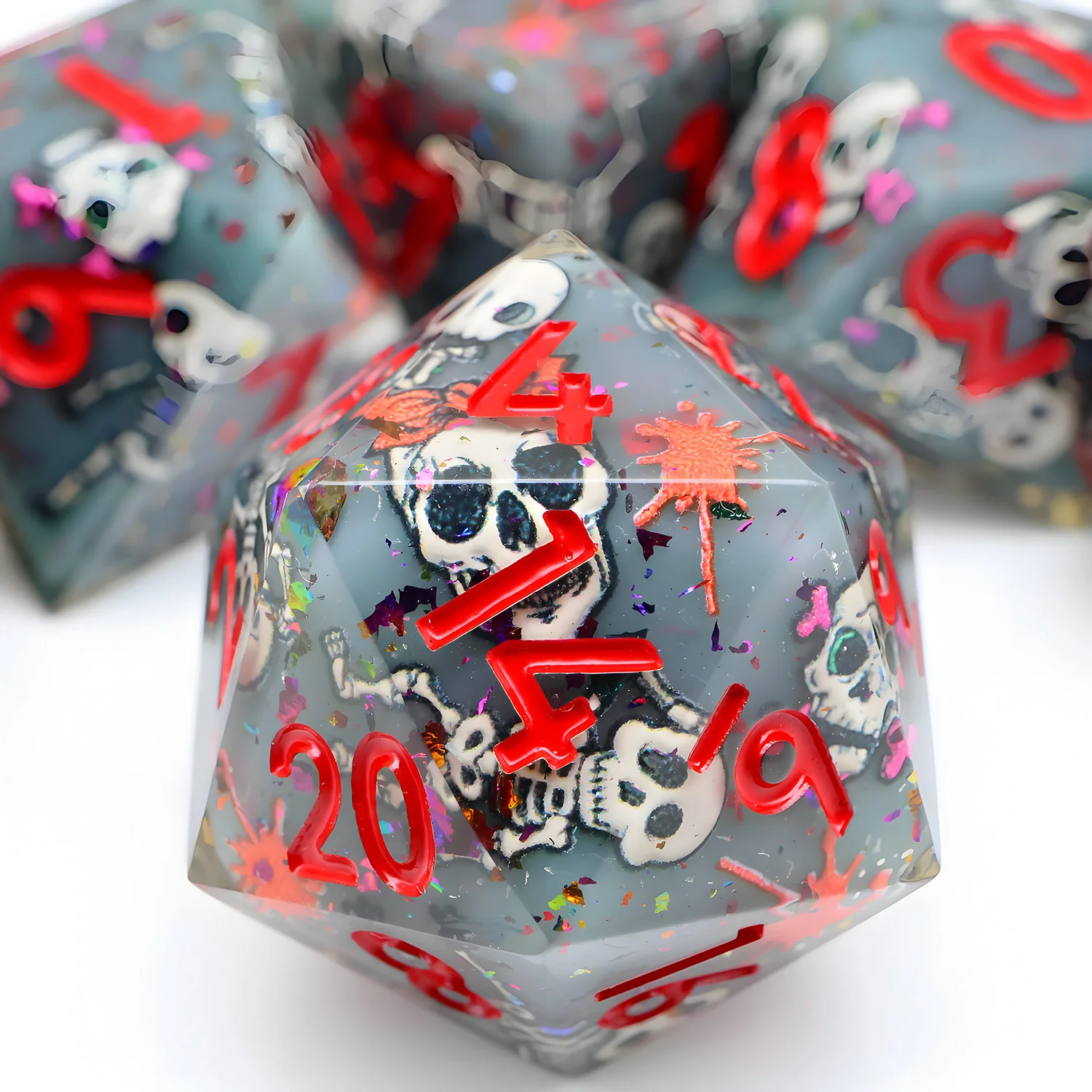 

Playful Dancing Skeletons Polyhedral Dice,Cute Spooky Resin DND Dice Set for Dungeons and Dragons Fun RPG Games-L19