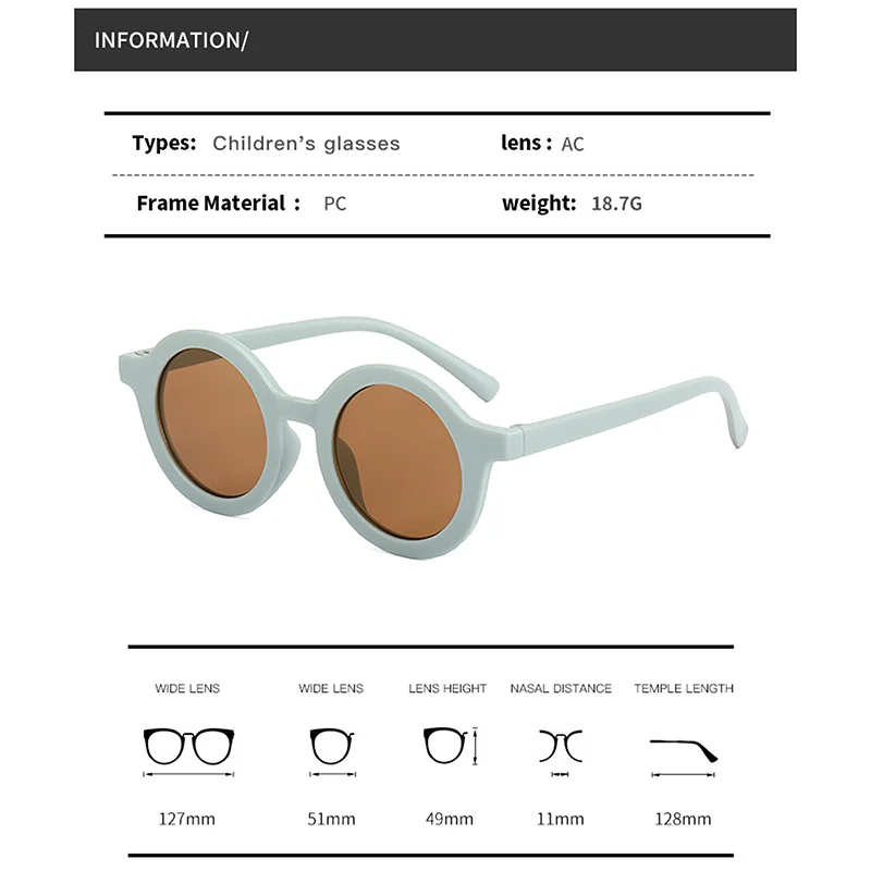 نظارات شمسية مستديرة عتيقة للطفل الصغير ، نظارات خارجية ، نظارات للتصوير الفوتوغرافي ، دائرة ، أولاد وبنات