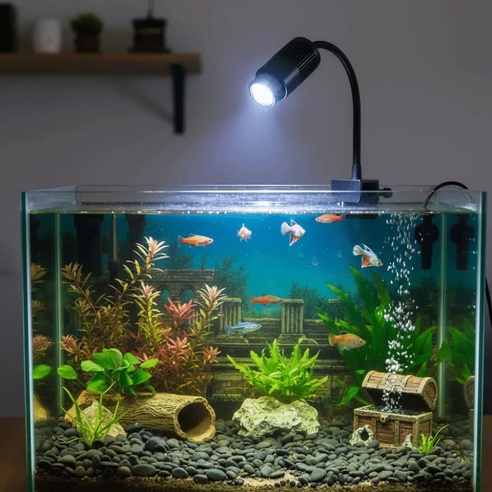 Versatile 3/12 W Fish Tank Clip Lamp Dimming Flexible Bendable LED Aquarium Light Waterproof Practical Grow Light Reptile Tank