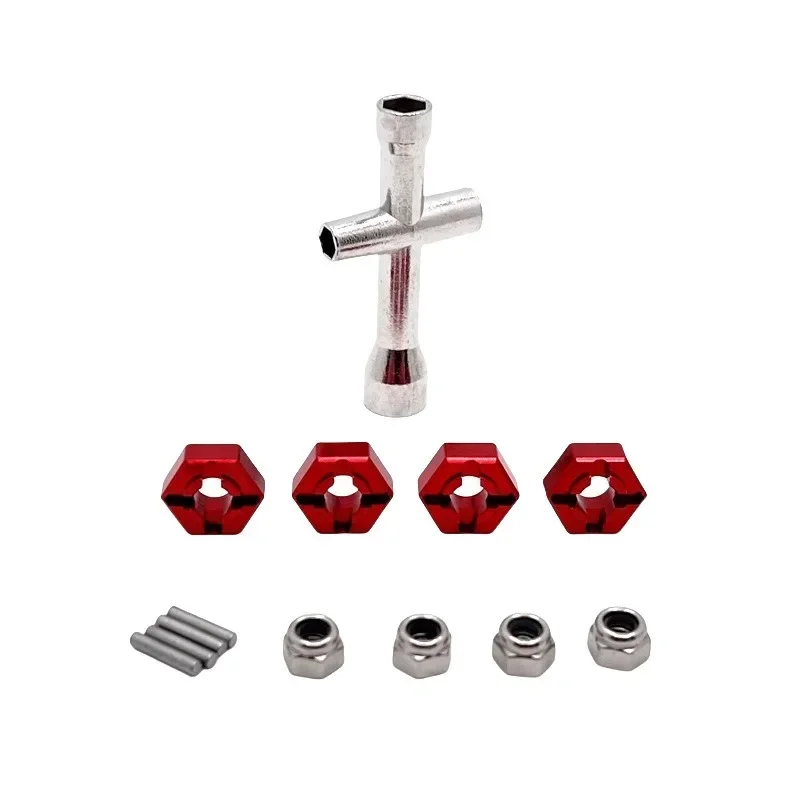 Metal Upgrade Sleeve and 12mm Coupler Spare Parts for UD 1/16 GR M16 Large Foot Remote Control Car