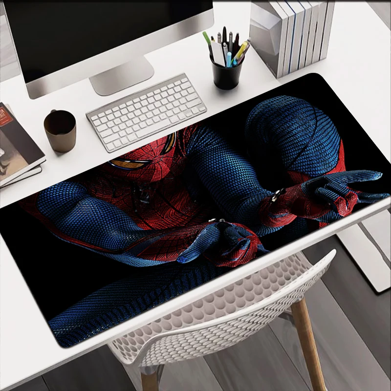 Gamer Desk Mat Mousepads Spider Man HD Pc Gift Mouse Pad Office Desk Pads Large Mousepad Nonslip Mouse Mats For Computer For LOL