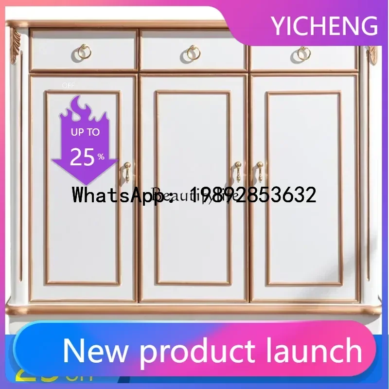 

QQ HH2 1*Italian Affordable Luxury Style Shoe Cabinet Modern Minimalist Entrance Foyer Multifunctional Storage Curio Cabinet