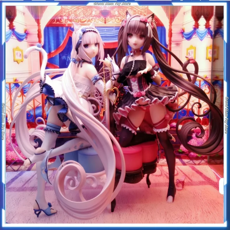 

В наличии: Аниме-фигурка Nekopara Vanilla, 24 см, ПВХ-статуэтка, модель куклы на стуле, коллекционная декоративная игрушка, подарок на день рождения