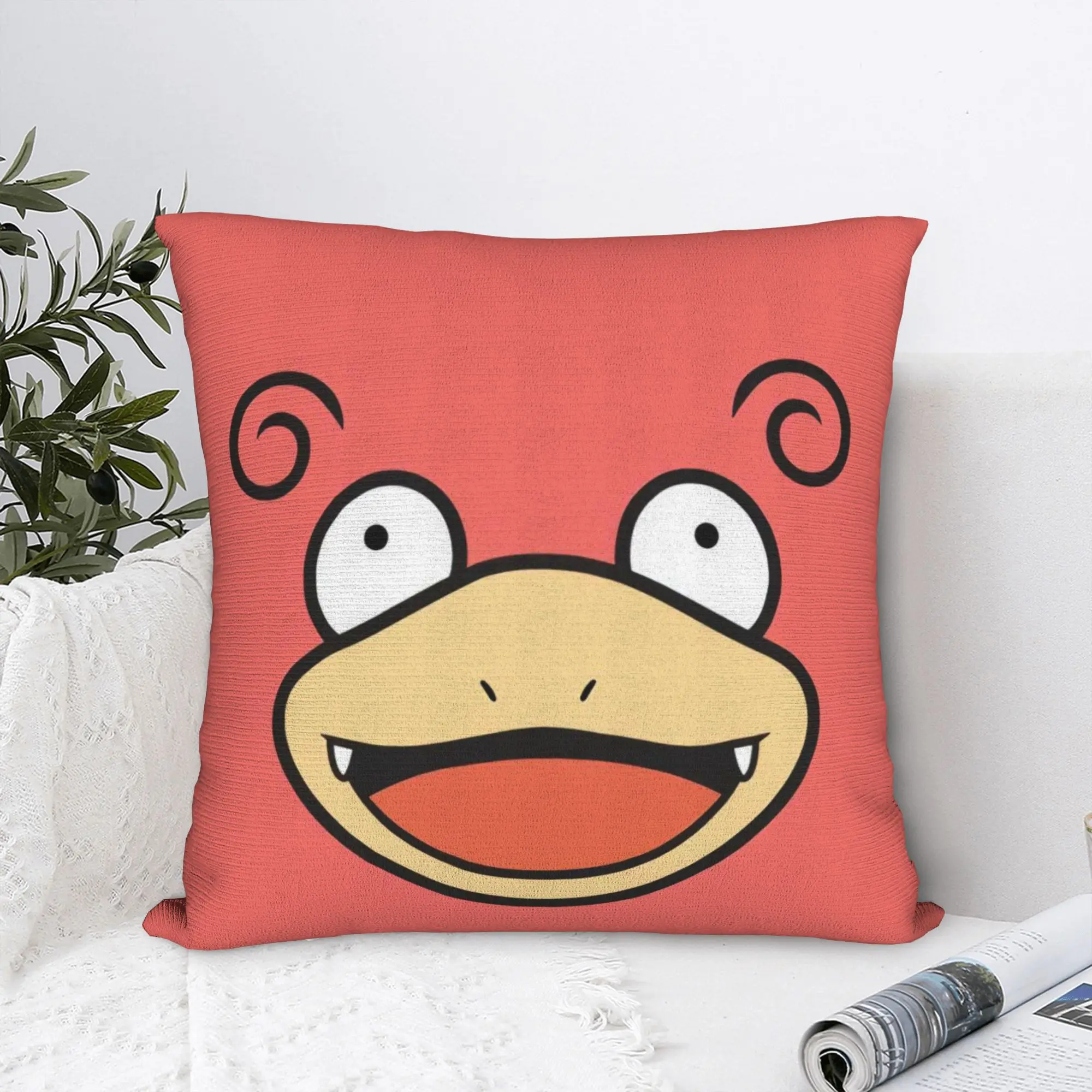 Наволочка с изображением лица Pokemon Slowpoke, дизайнерская наволочка, модные наволочки для дивана, спальни