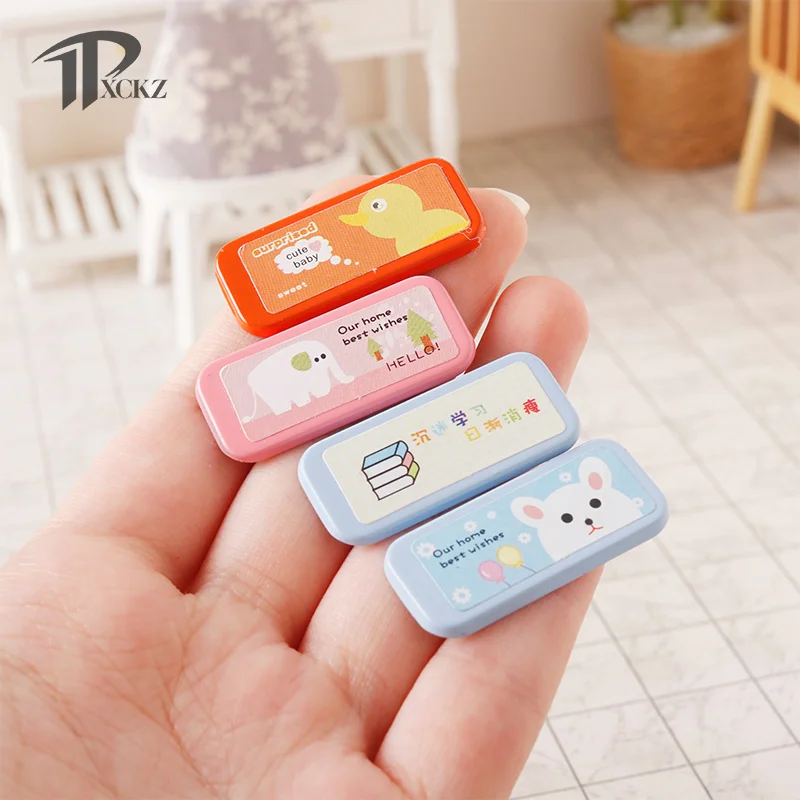 

1:12 Dollhouse Miniature Stationery Box Pencil Case Storage Box Model Decor Toy Doll House Accessories Kid Play Toy