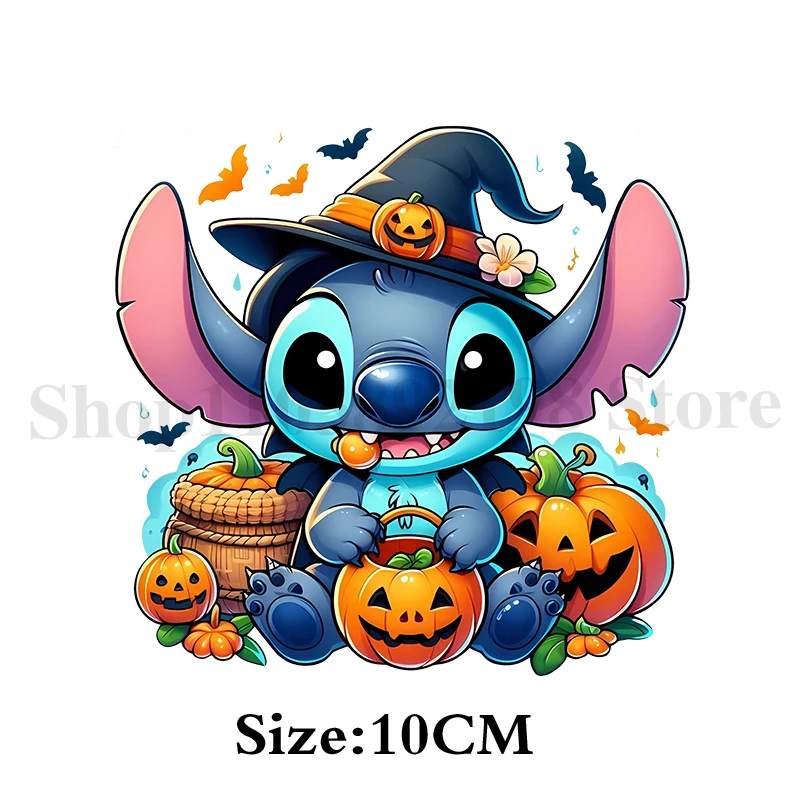 Lilo & Stitch Halloween UV DTF Transfer Sticker Transfer Stickers Stitch Disney Waterproof Permanent Adhesive DIY Mug Sticker