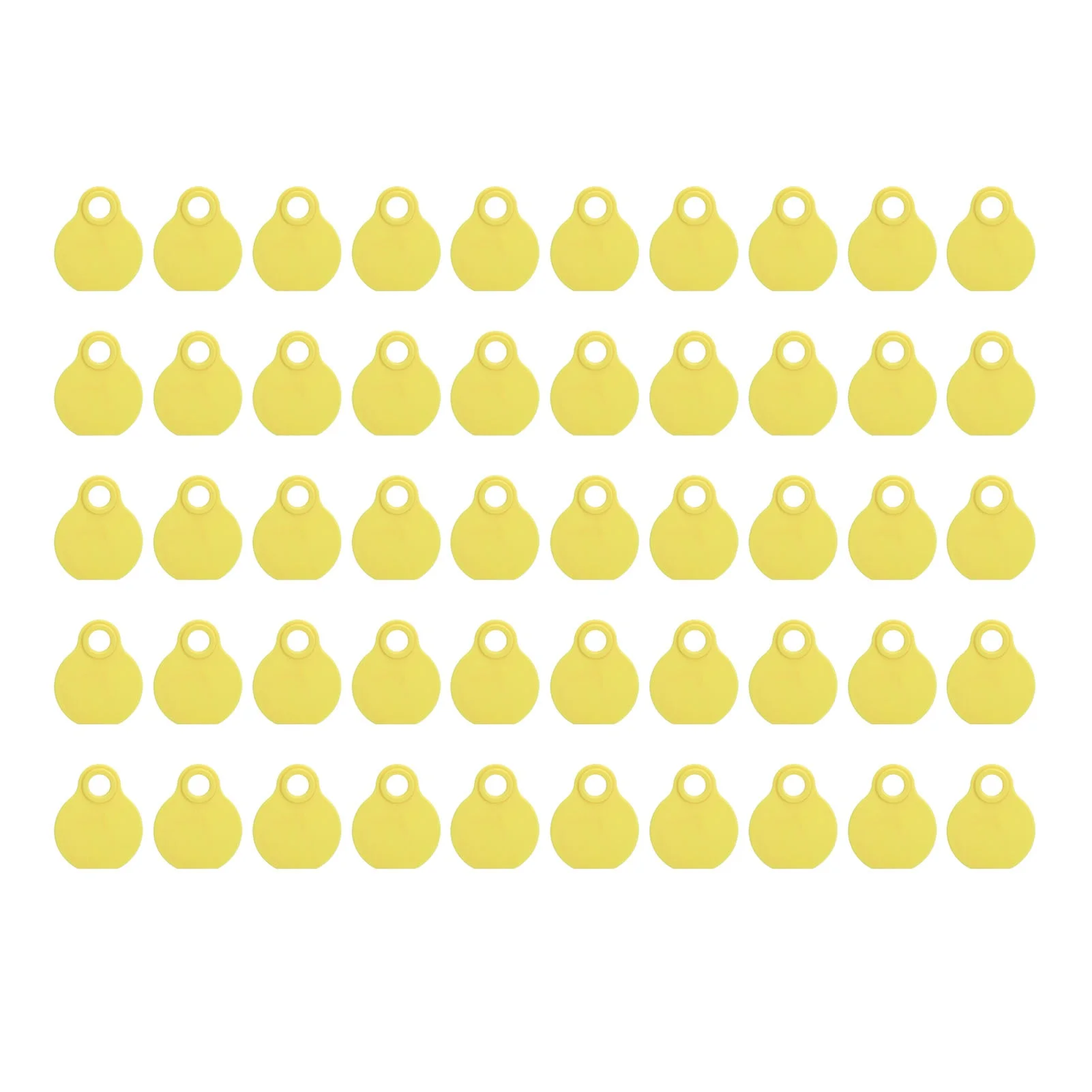 50pcs Livestock Neck Tags TPU High Durability Flexibility QR Code Blank ID Tag for Cattle Ranch Management