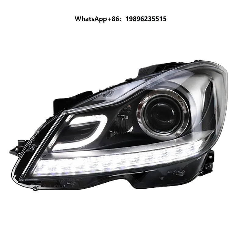 C200 C260 C300 2011-2013 W204 Car Headlight Assembly Upgrade LED Bi-xenon Lens Accessories