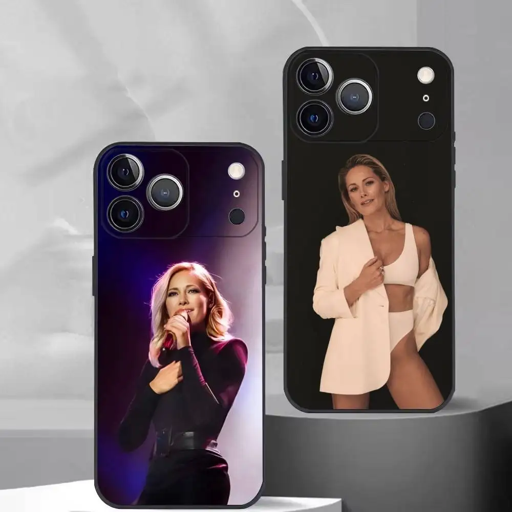 Capa de Celular Helene Fischer S-Singer para iPhone 17, 16, 15, 14, 13, 12, 11 Plus, Pro Max e Outros Modelos – Capa Protetora Preta Macia
