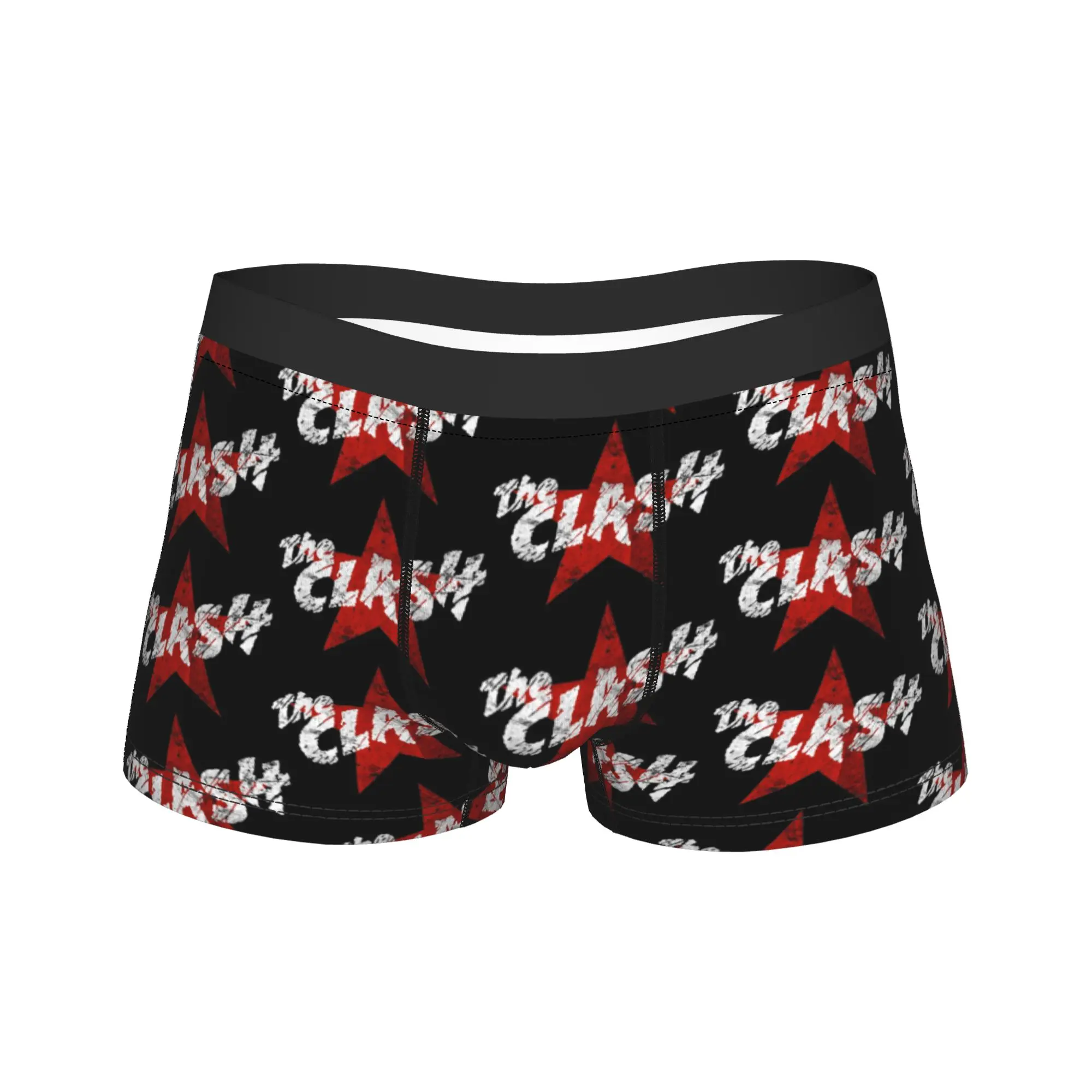 

The Red Star Clash Men's Underwear Boxer Briefs Shorts Panties Humor Breathable Underpants for Male Plus Size