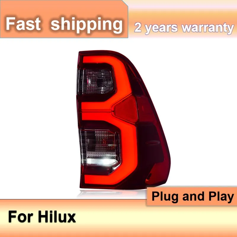 Car Styling for Toyota Hilux Taillights 2015-2020 Toyota Revo Tail Light Vigo Tail Lights DRL+Brake Light+Reversing LighT