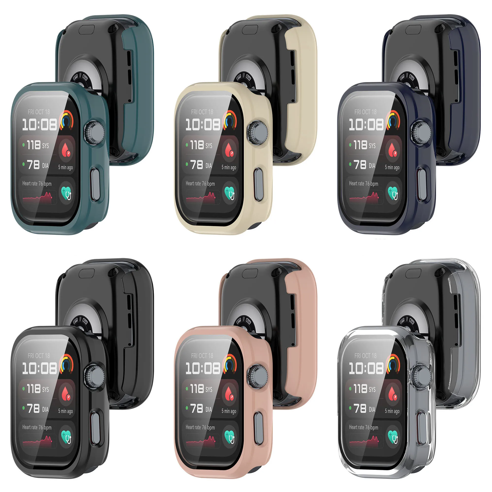 PC + funda protectora de vidrio templado para Huawei Watch D2 cubierta protectora de pantalla completa