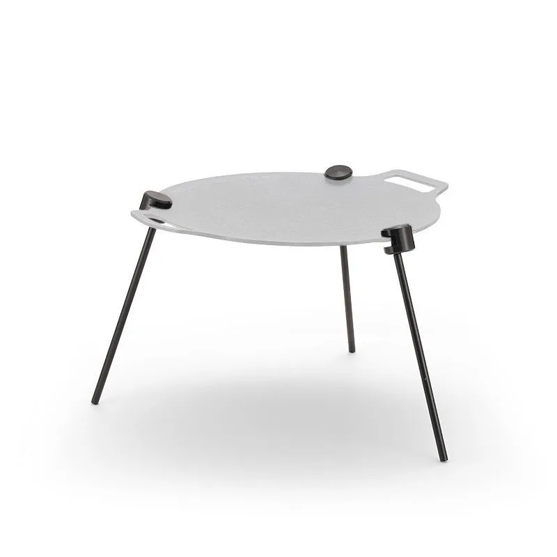 Multifunctional Grill Tray Holder Aluminum Alloy Portable Adjustable Baking Tray Hanger Triangle Bracket for Outdoor Camping