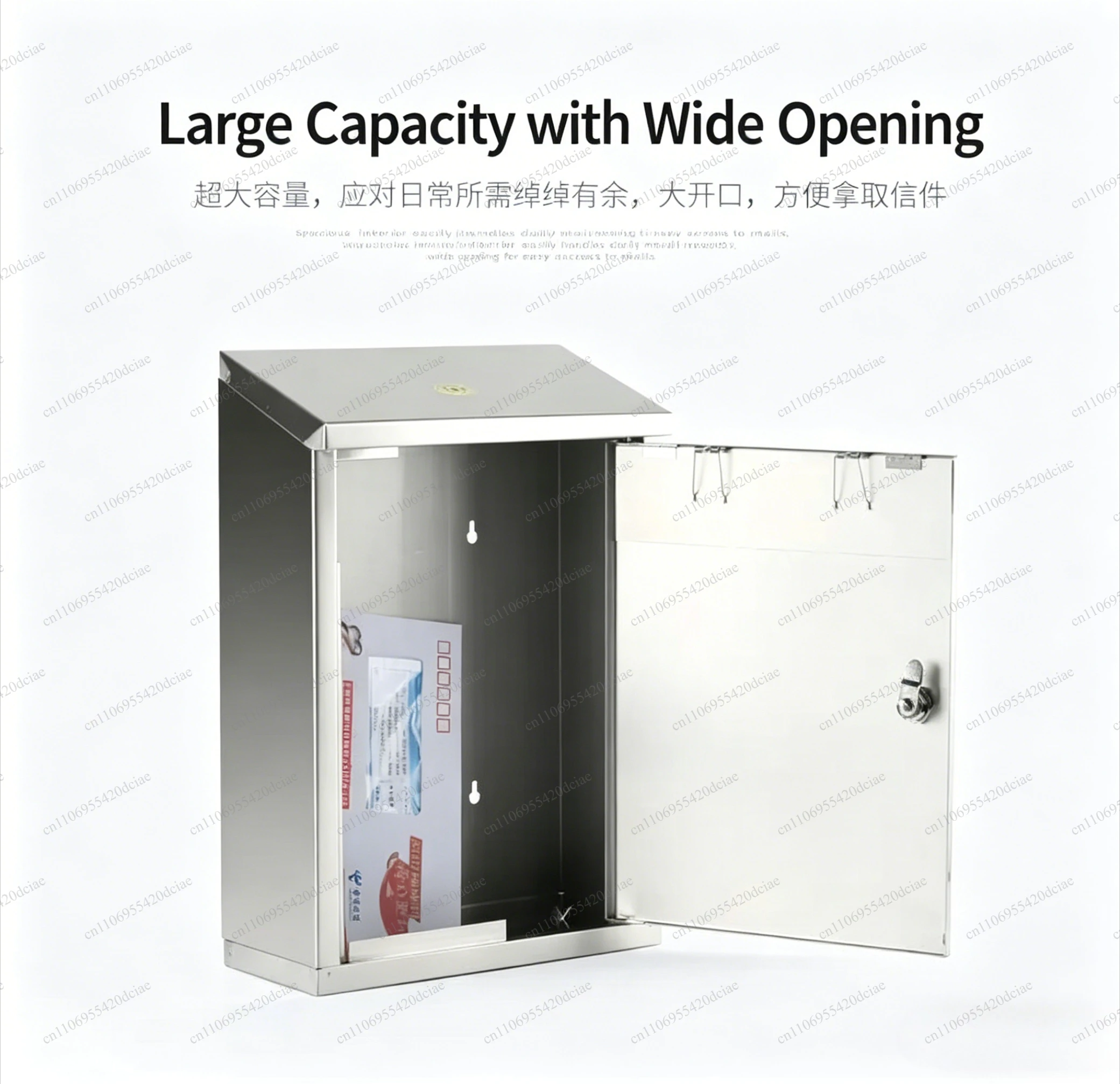 

Wall Inlaid Outdoor Mailbox, Large Size Household Parcel Storage Box