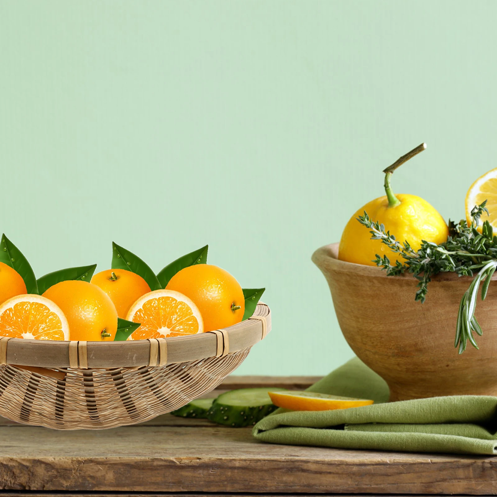 

Bamboo Woven Basket Round Storage Tray 22cm Wide 7cm High Kitchen Food Tray Rice Scouring Sieve Strainer Holder Style