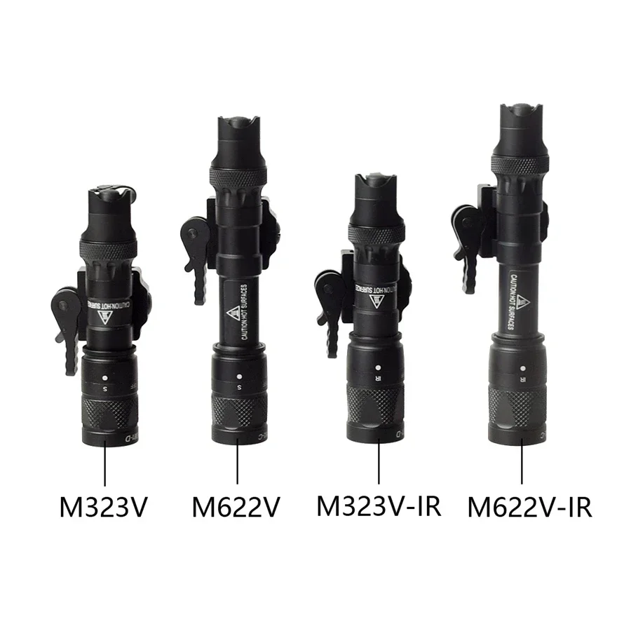 Tactical Surefire M323V M622V IR QD Mount Weapon Gun Light Momentary Constant Strobe Infrared Airsoft Rifle Torch 20mm Rail