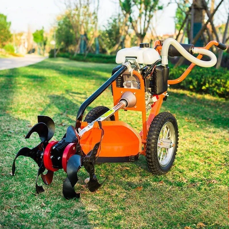 

Hand-held lawn mower, multifunctional household agricultural lawn mower