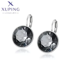 Xuping Jewelry Fashion Серьг Charms Platinum Color Crystal Earrings for Women Girl Round Stone Birthday Gift X000674511