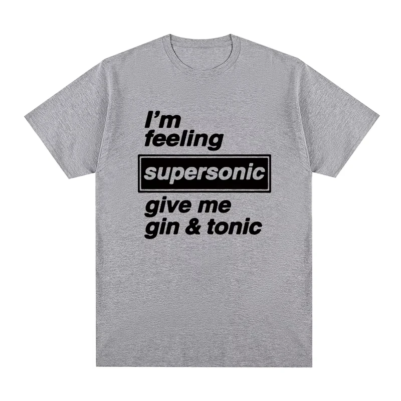 Summer clothes Oasi Band Logo Vintage Mens T shirt Feeling Give Me Rock Liam Gallagher Comfortable Loose Streetwear Womens Tops