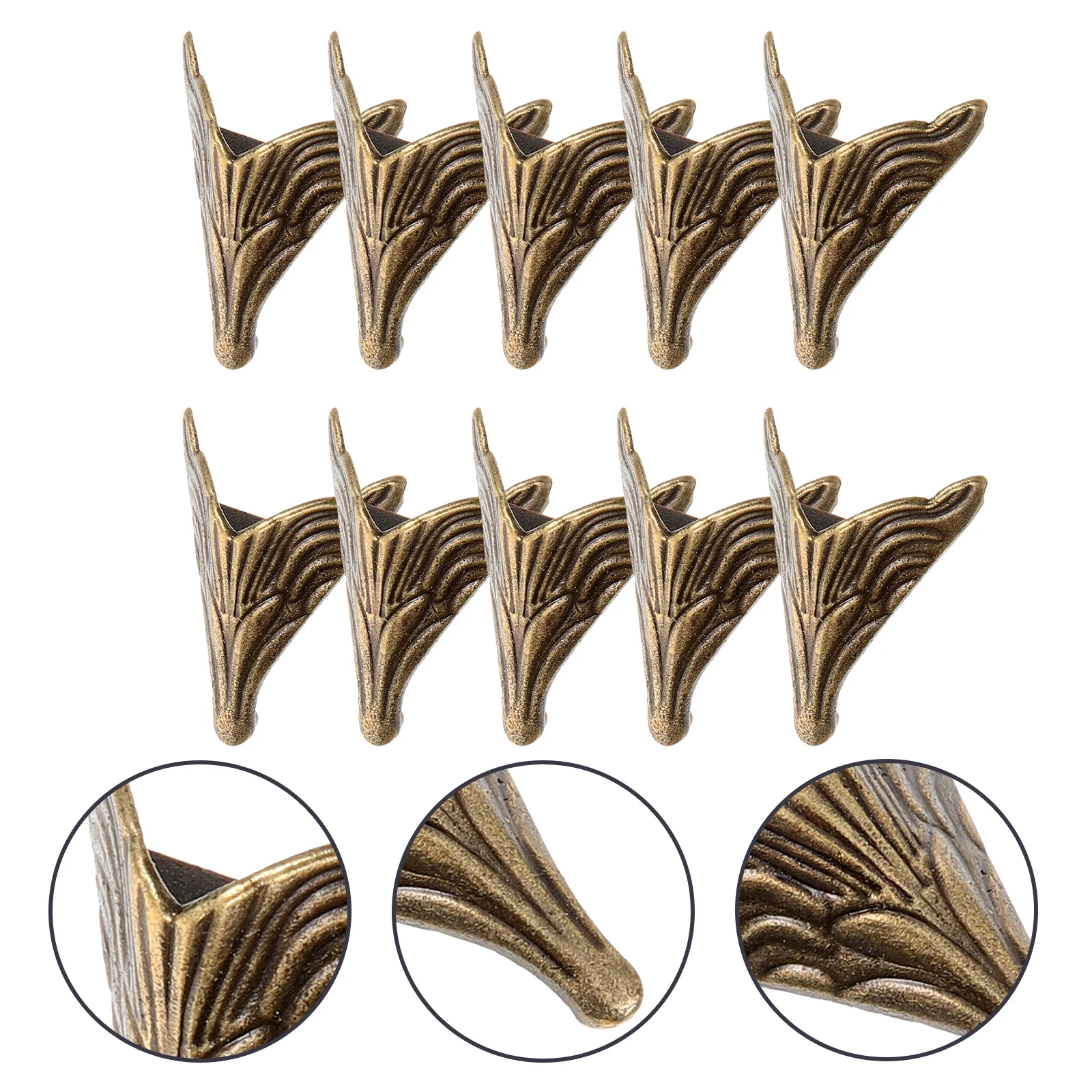 10Pcs Metal Furniture Feet Zinc Alloy Table Legs Sturdy Anti-Rust Design for Wooden Boxes Gift Boxes Decorative Items