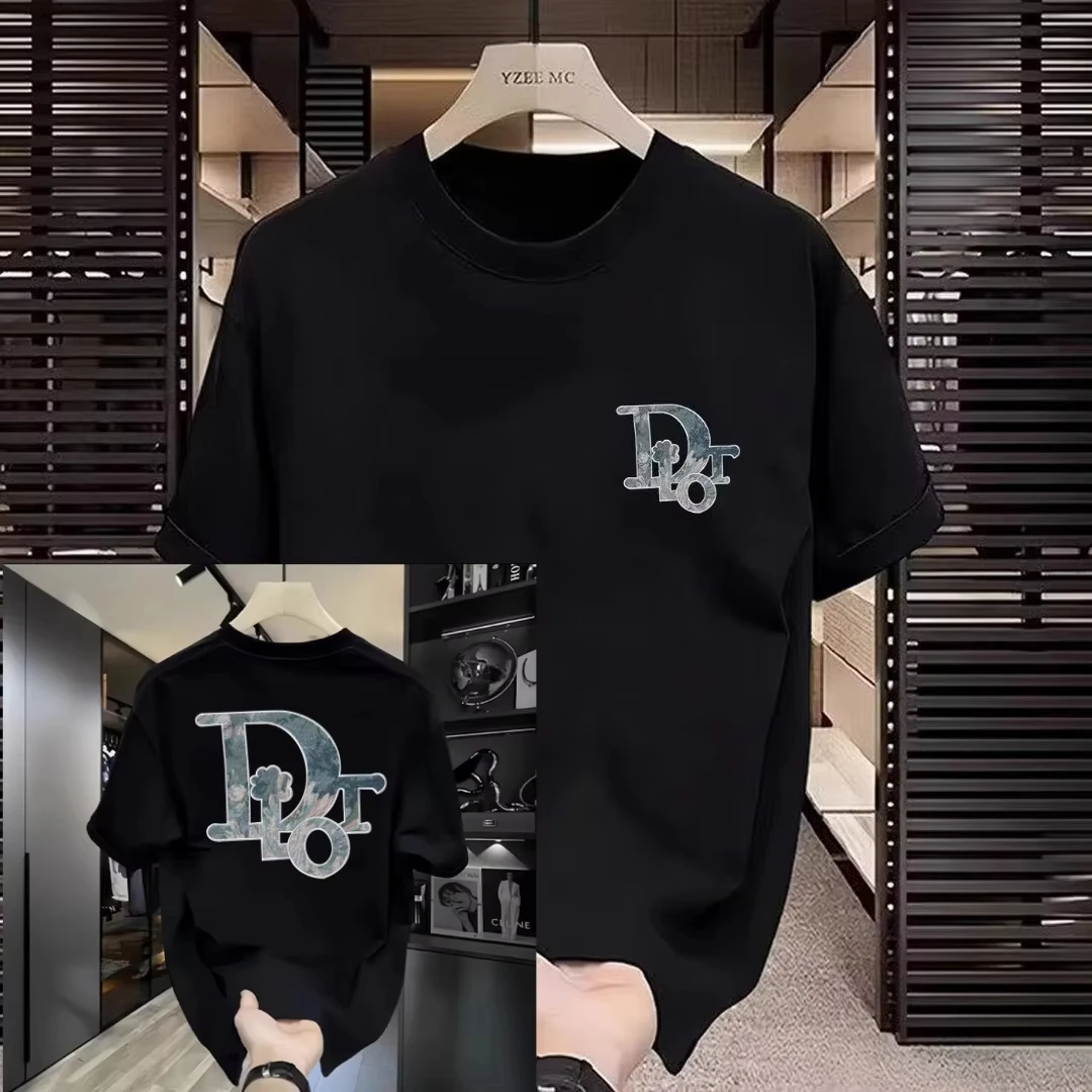 moda-de-manga-curta-camiseta-masculina-e-feminina-2025-novo-verao-em-torno-do-pescoco-impresso-algodao-meia-manga-camiseta-casual-wear