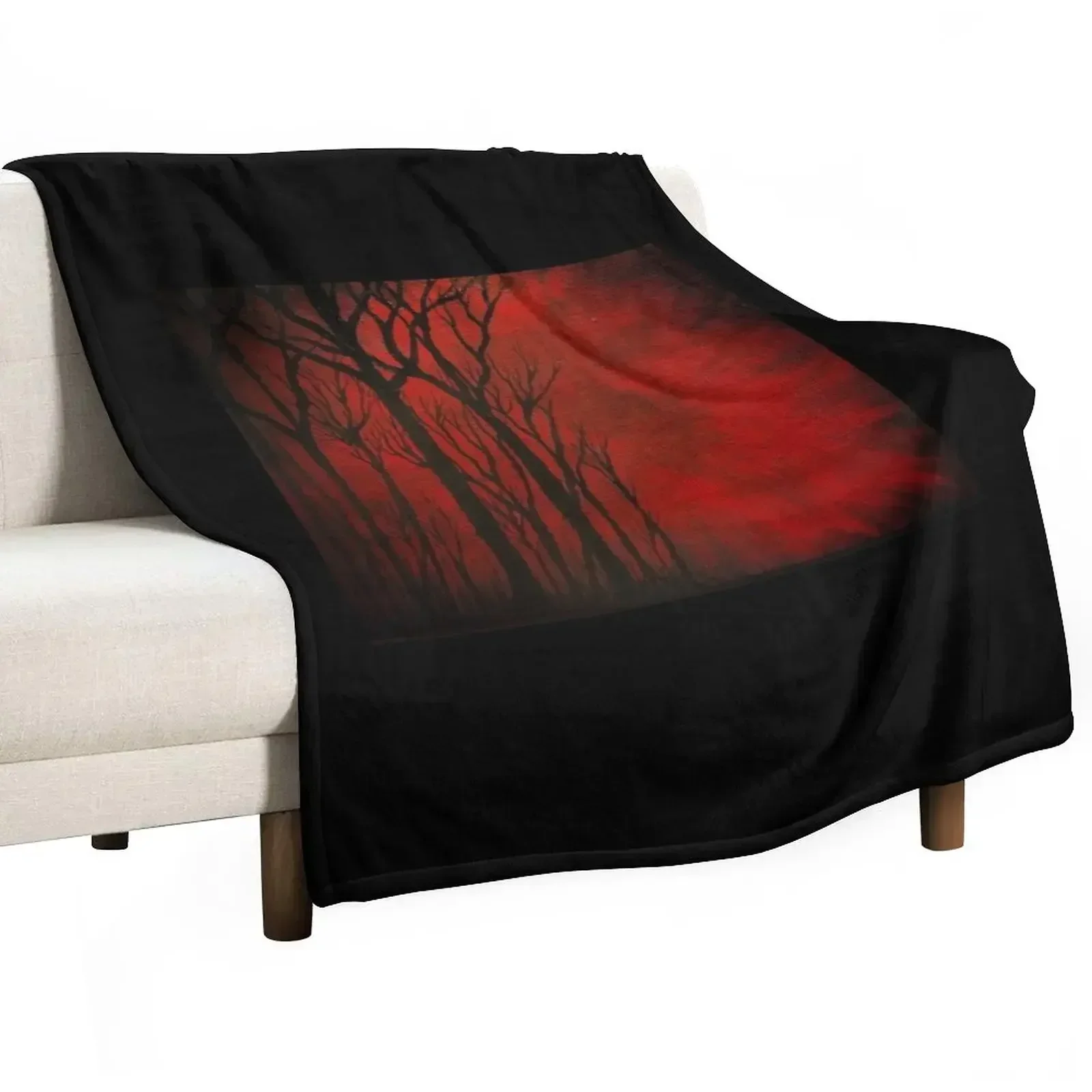 

The Last Moments Of Day At The Forest Edge Throw Blanket Luxury Designer Decorative Beds Single Luxury Blankets