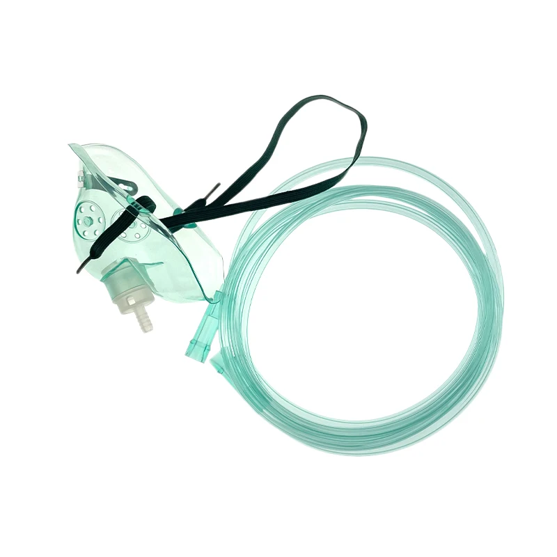 Adult Oxygen Mask with Tube Soft Anatomical Form,Green Shield Medicine Cup Nebulizer Inhaler Conduit Oxygen Mask with 1.9m Tube