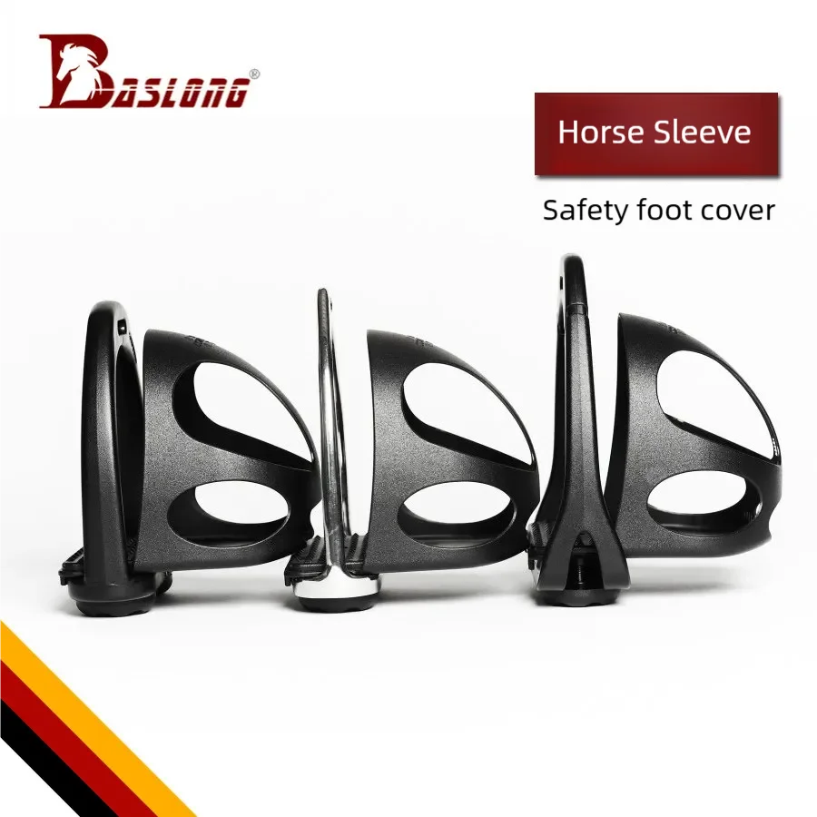 Baslong Safety Stirrup Covers Anti-Drop Stirrup Leathers for Adult Kids Horse Riding Equestrian Gear Prevent Locking Accessory