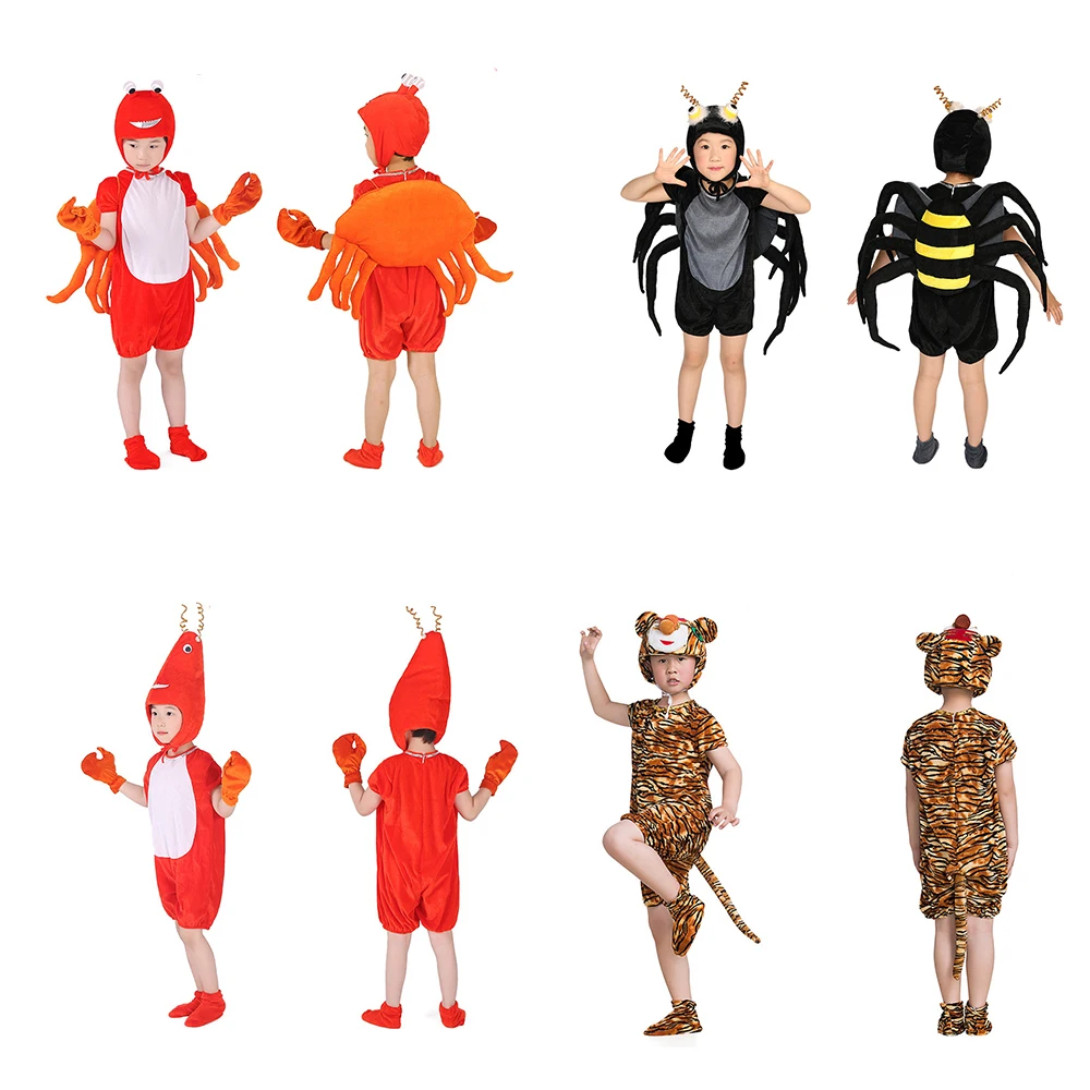 

Halloween Performance Costume Kids Animal Crab Dolphin Shrimp Pengium Costume Adult Cosplay Clothing Animal Costumes Jumpsuit