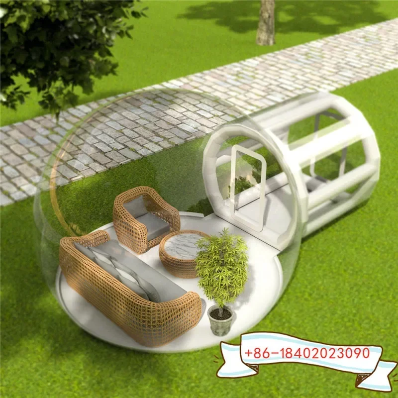 Casa inflable transparente gigante de la burbuja de la tienda de la bóveda de la burbuja del acontecimiento al aire libre 10*6.5ft